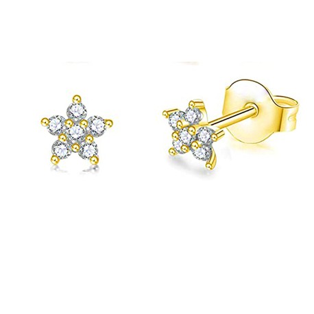 Gold-plated earrings STAR