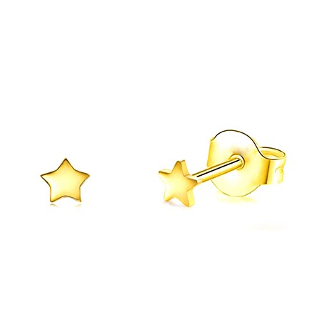 Gold-plated earrings STAR