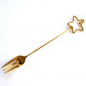 Gilded fork - star with a copper ring