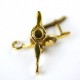 Brass earrings with Onyx ŽA361-2