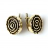 Brass earrings with universe vortex ŽA