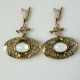 Brass earrings with Opal ŽA-2