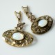 Brass earrings with Opal ŽA-3