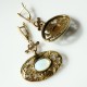 Brass earrings with Opal ŽA-4