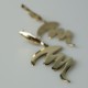 Brass earrings with large and lightŽA-3