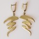 Brass earrings with large and lightŽA-2