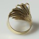 Brass ring flower like daisy petals ŽŽ-7