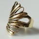Brass ring flower like daisy petals ŽŽ-3