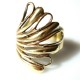 Brass ring flower like daisy petals ŽŽ-5