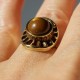 Brass ring with Agate ŽŽ149-4