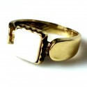 Brass ring with mother-of-pearl shell ŽŽA