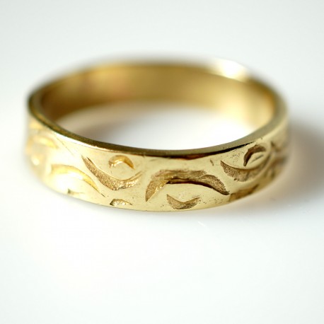 Brass ring like gold ŽŽA 5mm