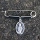 Brooch Christening "Brooch with a religious medallion and Hematite"-2