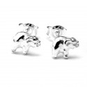 Earrings small minimalist "Elephant" A729