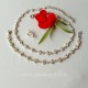 Necklace with Swarovski crystals "White and white"-2
