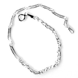 Chain - bracelet round rolled "S"-0.35