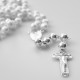 Rosaries with pearls and silver balls RPS-3