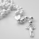 Rosaries with pearls and silver balls RPS-3