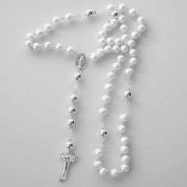 Rosaries with pearls and silver balls RPS