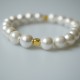 Bracelet with pearls and golden squares-2