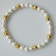 Bracelet with pearls and golden balls-1