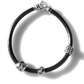 Bracelet with genuine leather 