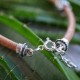 Leather bow - men's necklace-3
