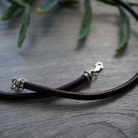 Leather necklace - men's necklace KR653