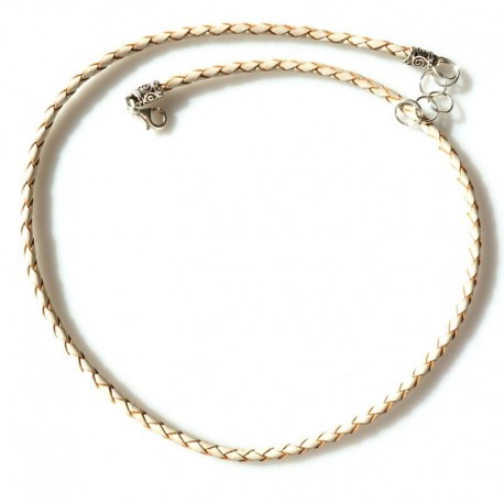 Leather necklace K504-RUSVA