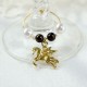 Brass Wine Glass Charms 3 "Key and Pegasus"-5