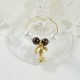 Brass wine glass tabs 2 pcs., Girl, Mushroom-5