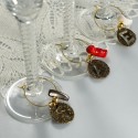 Brass Wine Glass Charms "Set - 3"