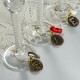 Brass Wine Glass Charms "Pearl Shell"-3