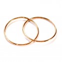 Gold earrings Hoop "MD"