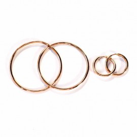 Gold earrings Hoop "MD"