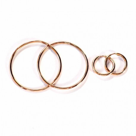 Gold earrings Hoop "MD"