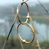 Gold earrings Hoop with bubble 2.2
