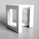 Gift box "Frames 3D" TW28 white 70X70-1