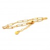 Silver chain - gold plated bracelet with pendant GL