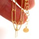 Gold-plated silver chain with pendant GL-4
