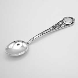 Silver spoon with clock for Christening
