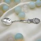 Silver spoon with clock - Christening gift-3