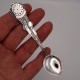 Silver spoon with clock - Christening gift-2