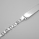 Silver chain - bracelet with plate 8mm-2