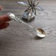 Silver spoon with clock for Christening-3