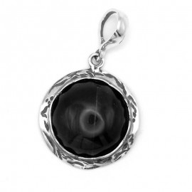 Pendant with stone Hawk eye P542