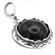 Pendant with stone Hawk eye P542-2