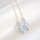 Earrings with chain and Swarovski "Mirta"-2