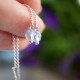 Earrings with chain and Swarovski "Mirta"-5
