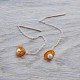 Earrings with amber on the chain-4